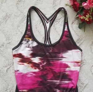 Lululemon Black Mesh Pink Warm Colors Paintbrush